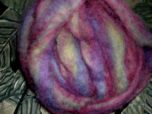 leicester roving multi colored